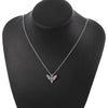Gothic Skull Moth Layered Necklace Vintage Women Simple Wiccan Death Moth Jewelry Butterfly Insect Pendant Punk Necklace