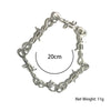 Gothic Small Wire Brambles Choker &amp; Necklace For Women Hip Hop Punk Silver Color Barbed Wire Thorns Chain Nexklace Men Gift B104