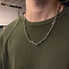 Gothic Small Wire Brambles Choker &amp; Necklace For Women Hip Hop Punk Silver Color Barbed Wire Thorns Chain Nexklace Men Gift B104