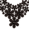 Gothic Statement Flower Necklaces For Women Black Crystal Hollow Lace Necklace Flowers Tassel Charm Choker Accessory