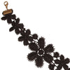 Gothic Statement Flower Necklaces For Women Black Crystal Hollow Lace Necklace Flowers Tassel Charm Choker Accessory