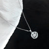 Gothic Style Smile Face Neck Pendant Women Men Long Chain Goth Necklace Couple Jewelry 2021 Cool Streetwear Kpop Collar For Girl
