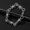 Gothic Thorns Barbed Wire Chain Necklace Choker Women Hip hop Jewelry Punk Style Iced Out With Bling Rhinestones Party Charms