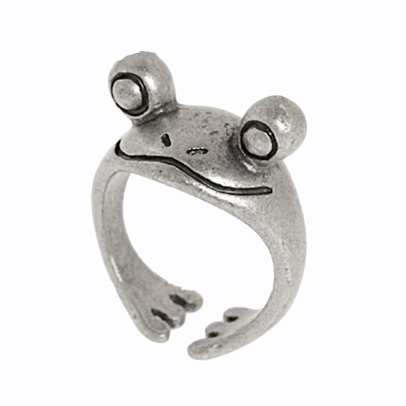 Gothic Vintage Frog Adjustable Finger Rings for Women Girls Teens Retro  Frogs Toad Cool Ring Designer Aesthetic Jewelry