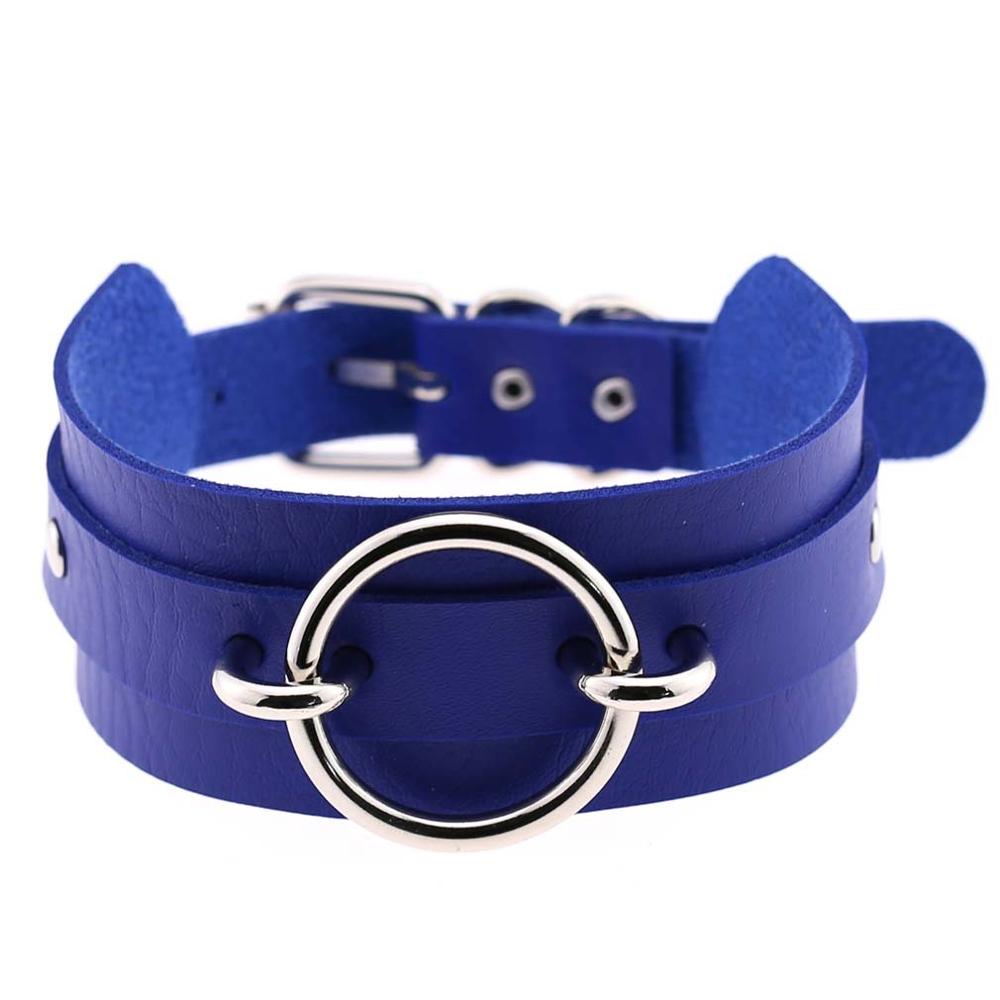 Gothic choker necklace punk leather collar necklace & pendant bondage statement necklace maxi jewelry goth gift