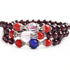 Grade A 7mm Natural Garnet Beaded Bracelets Fine Gemstone Beads Muti-layer Bracelets Jewelry For Woman Gifts Can Drop Shipping