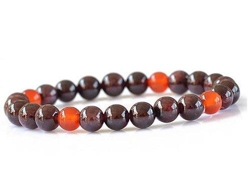 Grade A 8mm Natural Garnet Beads Bracelet Jewelry Fine Beaded Bracelet Jewelry For Women Gift With Certificate Drop Shipping