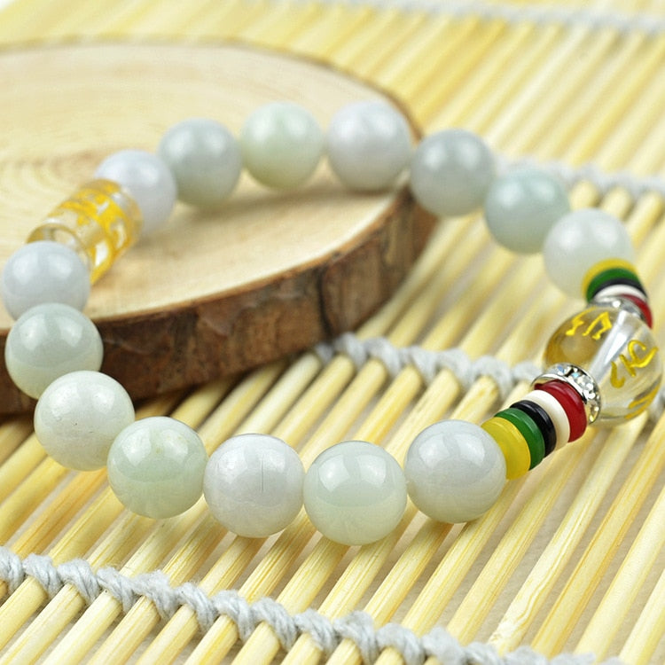 Grade A Natural Burma Beaded Jade Bracelet ,Fine Jade Jewelry Bracelets For Woman Gifts with Certificate Can Drop Shipping