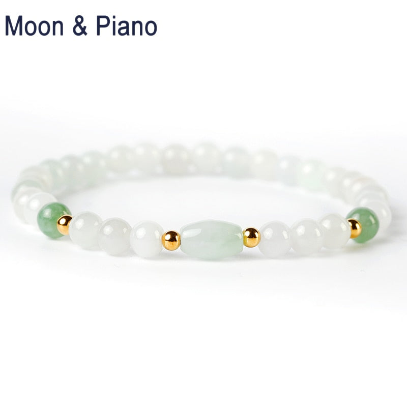 Grade A Natural Jade Bracelets Beads Round Beautiful Colorful Wedding Jewelry 2020 New Fine Jewelry for Women Birthd Gift