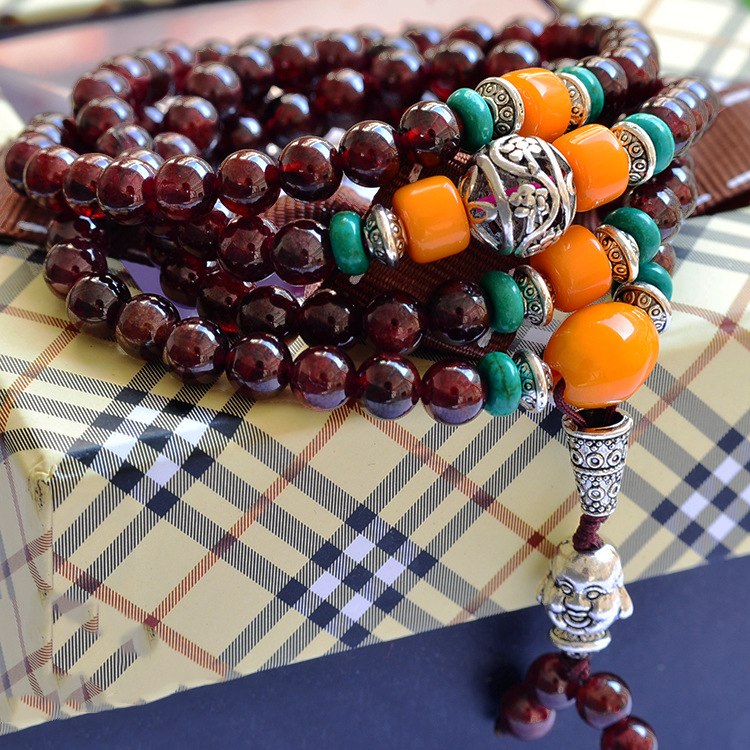 Grade AA Natural Garnet Beaded Bracelets Fine Gemstone Beads Muti-layer Bracelets Jewelry For Woman Gifts Can Drop Shipping