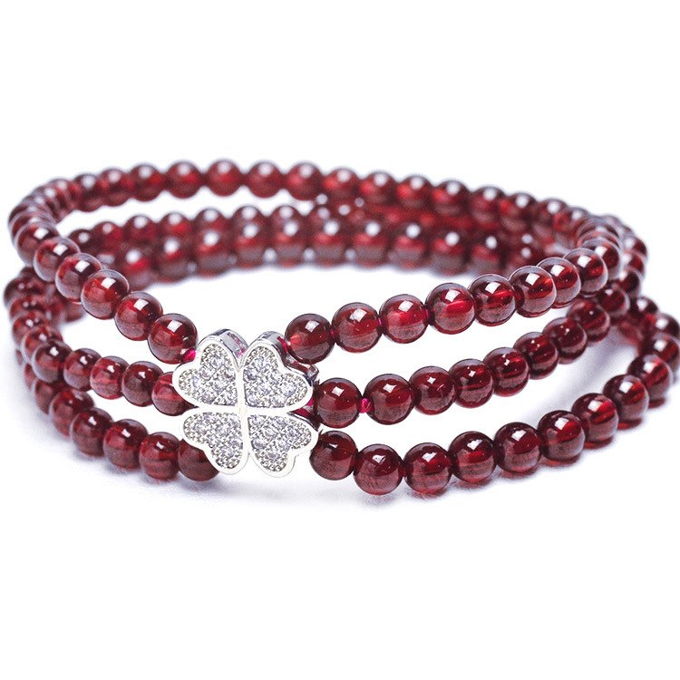 Grade AAAA Natural Garnet Beaded Bracelets Fine Gemstone Beads Muti-layer Bracelets Jewelry For Woman Gifts Can Drop Shipping
