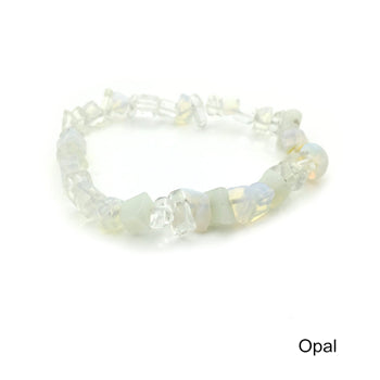 Gravel Natural Opal Bracelet Femme Ladies Irregular Jade Bracelet For Silmming Red StoneBeads Bracelet For Women 00