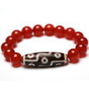 Great Quality Red Stone and Nine Eye Tibet Dzi Bead Women's Classic Bracelet Bring Good Luck Dzi