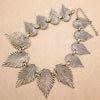 Greek Roman Vintage Gold Silver Plated Laurel Toga Leaf Collar Bib Bridal Gift Choker Statement Pendant Necklace Women Jewerly