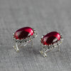Green Agate Red Jade Earring 100% Genuine 925 Sterling Silver Earring With Agate Geometric Fine Punk Flower Women Jewelry SE84