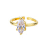Green Color Zircon Rings For Women Adjustable Open Cubic Zirconia Stainless Steel Finger Ring Couple Wedding Jewelry anillos