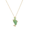 Green Dolphin Stainless Steel Necklace Women's Gold Fade-Resistant Clavicle Chain Women's Necklace Korean Pular Animal Necklace