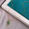Green Dolphin Stainless Steel Necklace Women's Gold Fade-Resistant Clavicle Chain Women's Necklace Korean Pular Animal Necklace