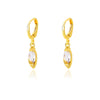 Green Drop Earrings for Women Stainless Steel Gold Color Earrings 2023 Trend Korean Zircon Wedding Jewelry pendientes