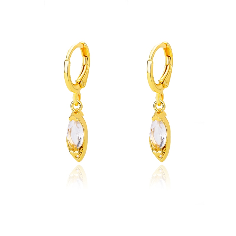 Green Drop Earrings for Women Stainless Steel Gold Color Earrings 2023 Trend Korean Zircon Wedding Jewelry pendientes
