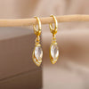 Green Drop Earrings for Women Stainless Steel Gold Color Earrings 2023 Trend Korean Zircon Wedding Jewelry pendientes