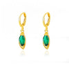 Green Drop Earrings for Women Stainless Steel Gold Color Earrings 2023 Trend Korean Zircon Wedding Jewelry pendientes