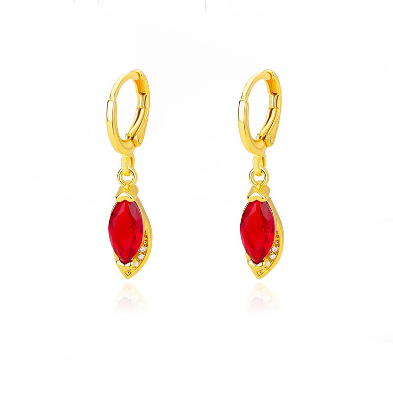 Green Drop Earrings for Women Stainless Steel Gold Color Earrings 2023 Trend Korean Zircon Wedding Jewelry pendientes