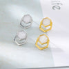 Green Golden Stud Earrings For Women Stainless Steel Nature Malachite Earring 2023Trend Korean Couple Jewelry Gift