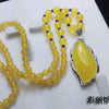 Green Jade Women 925 Silver Long Beads Winter Sweater Chain Pendant Necklace Large Size Buddha Key Jewelry Gift Wholesale