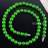 Green Jades Stone Beads 8mm Round Natural Stones Beaded Necklaces Strand Girl women Jewelry 45cm Easter Day gift QF3028