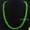 Green Jades Stone Beads 8mm Round Natural Stones Beaded Necklaces Strand Girl women Jewelry 45cm Easter Day gift QF3028