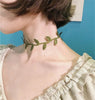 Green Leaf Necklace Clavicle Chain Korean Style Neck Jewelry Neckband Collar Party Styling Supplies