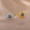 Green Opal Stone Rings for Women Open Adjustable Stainless Steel Sun Finger Ring 2023 Trend Wedding Band Jewelry anillos mujer