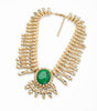Green Patterned Gem Crystal Statement Necklace Perfume Women Exaggerated Party Necklace Dress Match Jewelry