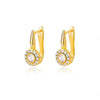 Green Round Zircon Stud Earrings for Women Stainless Steel Couple Earrings Trend 2023 Wedding Piercing Jewelry pendientes mujer