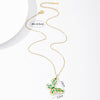 Green Zircon Lucky Butterfly Pendant Female Rhinestone Shining Statement Crystal Charm Choker Necklace for Woman Wedding Gift