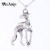 Greyhound Necklace Galgo Adopt Rescue Whippet Dog Shape Gold Filled Bronze Inspired Chain Necklace For Women