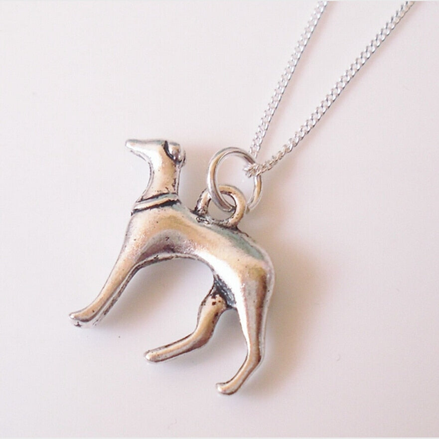 Greyhound Whippet Dog-Charms Pendant Jewelry Vintage Statement Sweater Chain Necklace Pendant jewelry Free -94