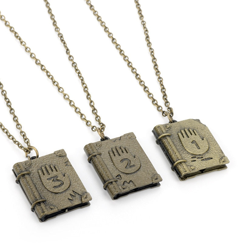 Grotesque Town Gravity Falls Journal3 Dipper Diary Journal 123 Hardcover Book Necklace Pendant