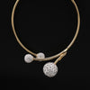 Ground  alloy imitation crystal ball necklace ladies African beads jewelry necklace women jewelry