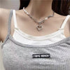 Grunge Jewelry 2022 Kpop Baroque Heart Pendant Choker Necklace For Men Women Egirl Goth Cool Punk Necklace Gift