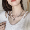 Grunge Jewelry 2022 Kpop Baroque Heart Pendant Choker Necklace For Men Women Egirl Goth Cool Punk Necklace Gift