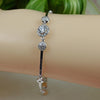 Guarantee Plain 925 Sterling Silver, CZ, Cubic Bracelet , 4.1g, BR31002
