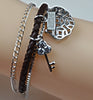 Guarantee Plain 925 Sterling Silver, CZ, Cubic Rope Bracelet , 9 g, BR31097