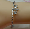 Guarantee Plain 925 Sterling Silver, Cubic Crown Bracelet , 5.8g, BR1001