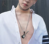 Guitar Necklace For Men/Women Music Lover Gift Black/Gold Color Stainless Steel Pendant &amp; Chain Hip Hop Rock Jewelry
