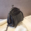 Gykaeo  Handbags Women Bags Designer Punk Style Chains Shoulder Bag Ladies Small Rivet Tassel Cross Body Bag Sac A Main