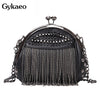 Gykaeo  Handbags Women Bags Designer Punk Style Chains Shoulder Bag Ladies Small Rivet Tassel Cross Body Bag Sac A Main