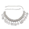 Gypsy Bohemian Beachy Chic Coin Bib Statement Necklace Festival Tibetan Silver Color Tribal Ethnic  Jewelry Turkish Accessorie