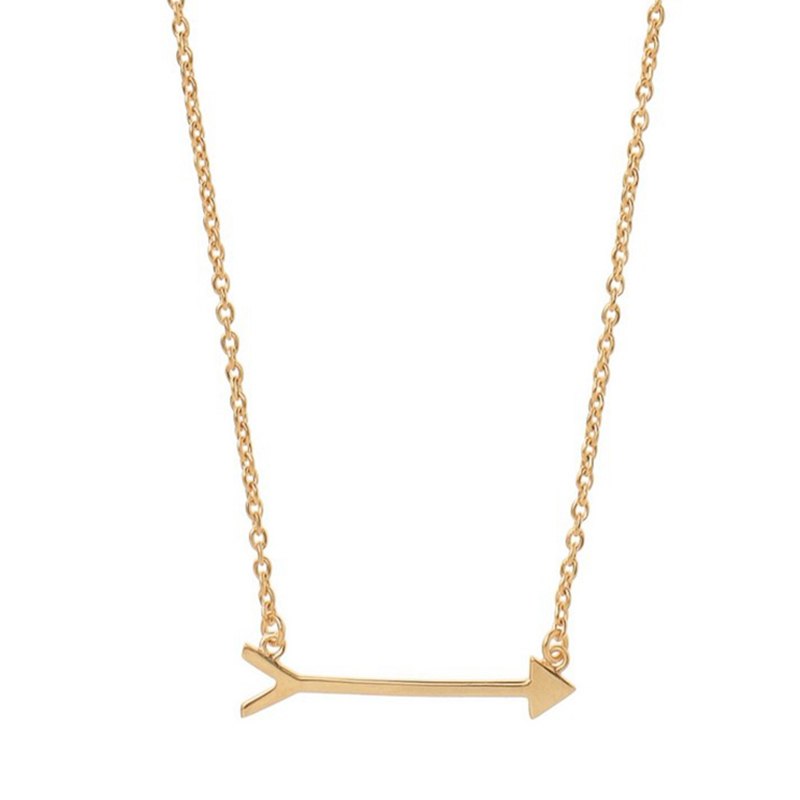 1PC Minimalist Pendant Necklaces Fashion Female Arrow Necklaces Pendant Long Chain Silver Gold Color Jewelry Women Summer